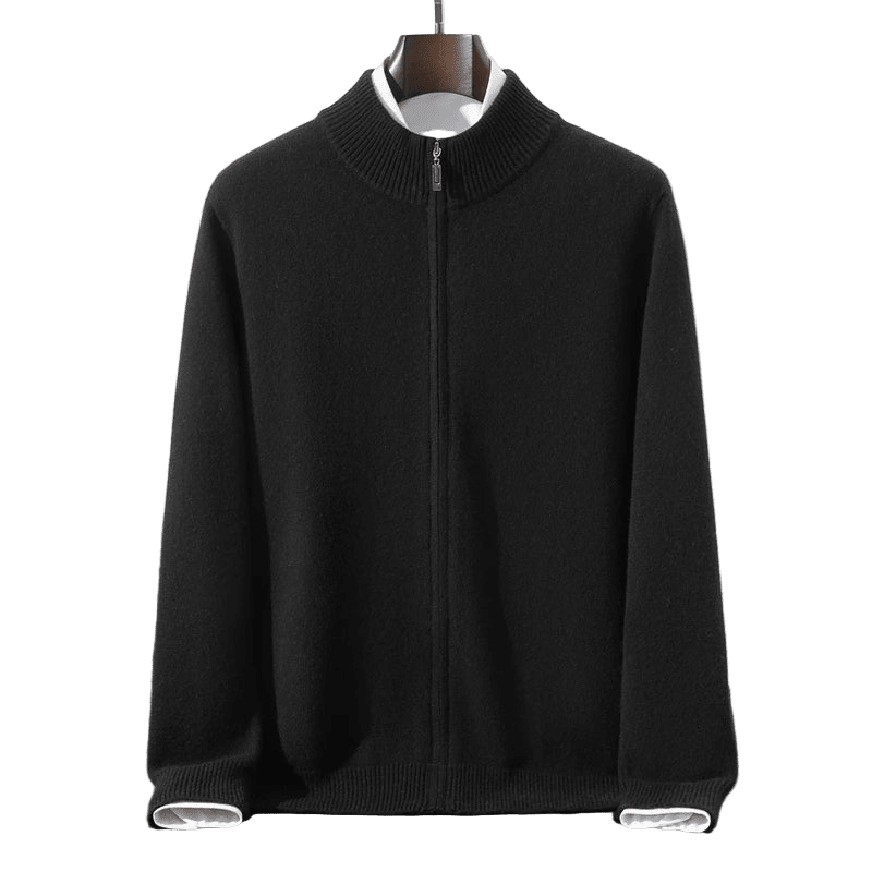 Langford Merino Sweater™ The Kensington Zip - Through - Langford Maison