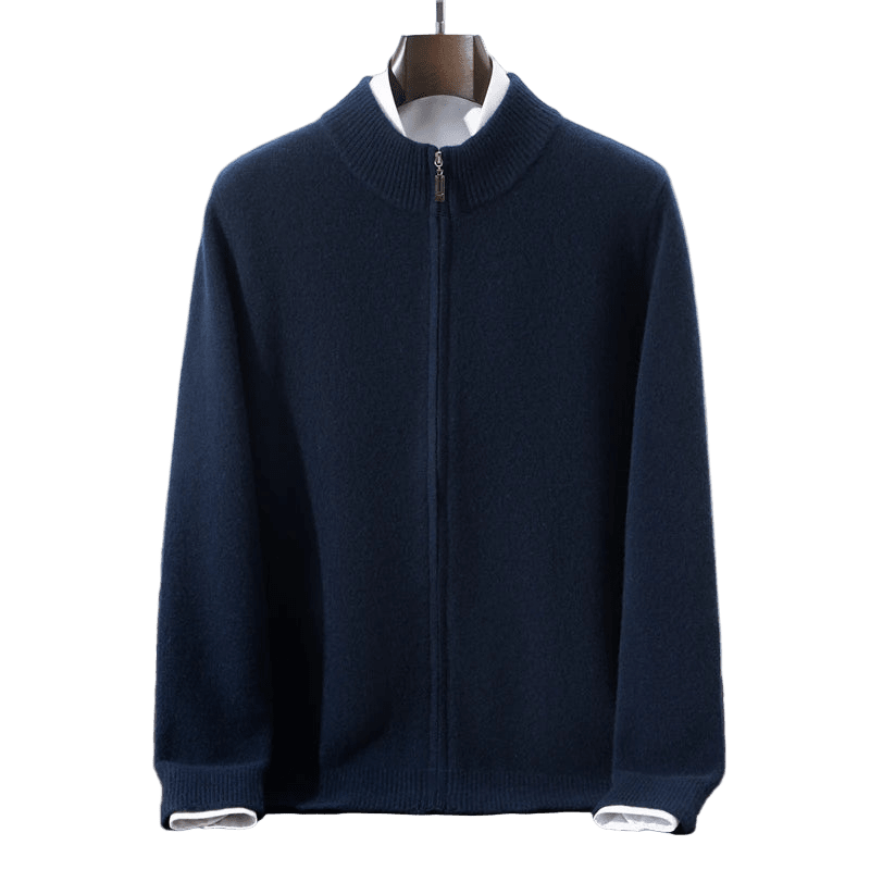 Langford Merino Sweater™ The Kensington Zip - Through - Langford Maison