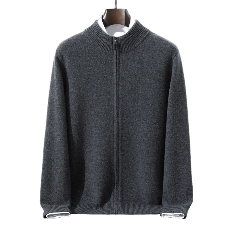 Langford Merino Sweater™ The Kensington Zip - Through - Langford Maison