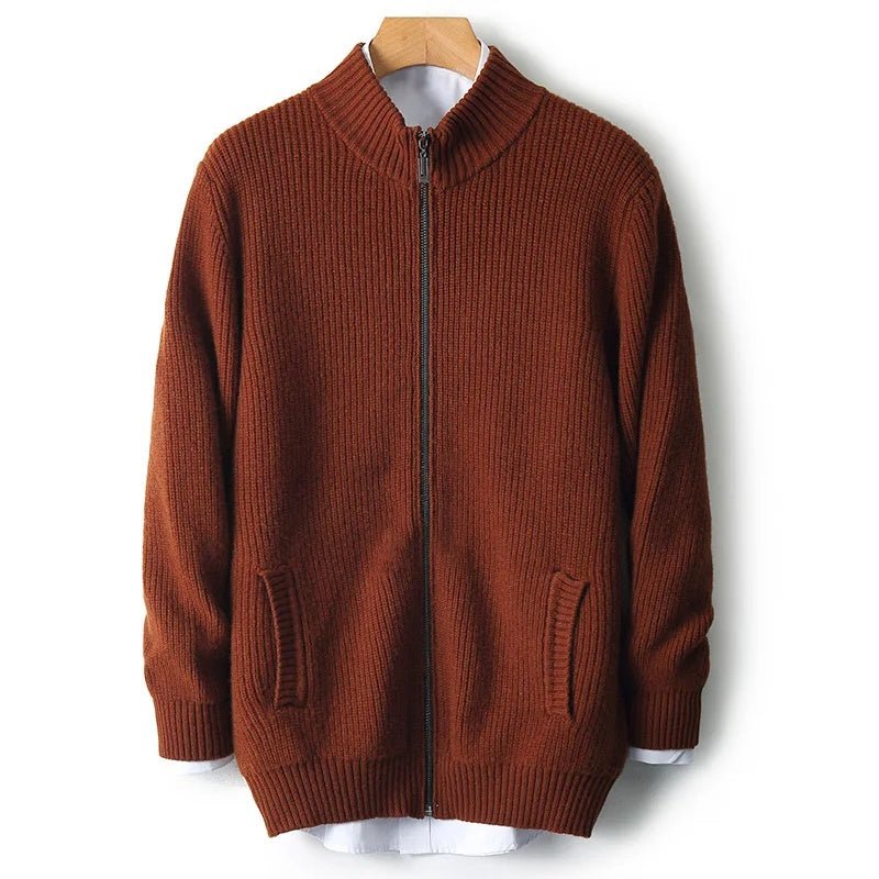 Langford Merino Sweater™ The Piccadilly Zip - Through - Langford Maison