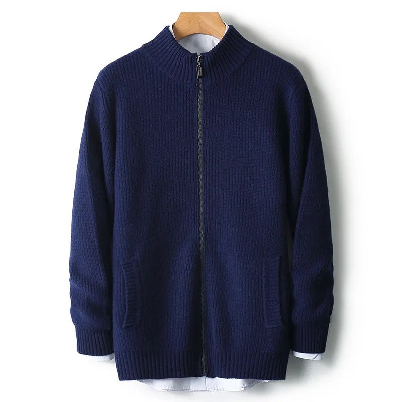 Langford Merino Sweater™ The Piccadilly Zip - Through - Langford Maison