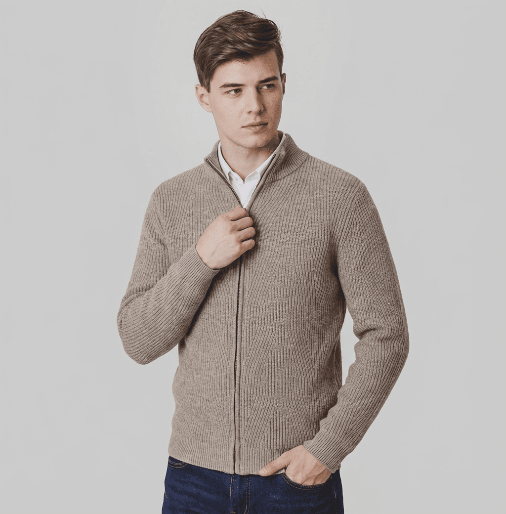 Langford Merino Sweater™ The Savile Zip - Neck - Langford Maison