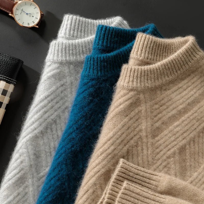 Langford Merino Sweater™ The Windsor Chevron - Langford Maison