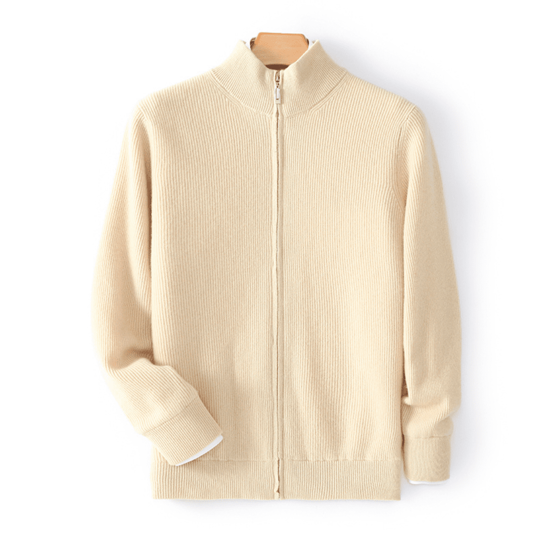 Langford Merino Sweater™ The Windsor Zip - Through - Langford Maison