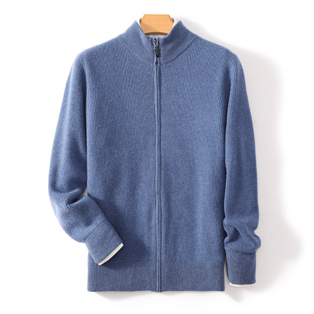 Langford Merino Sweater™ The Windsor Zip - Through - Langford Maison