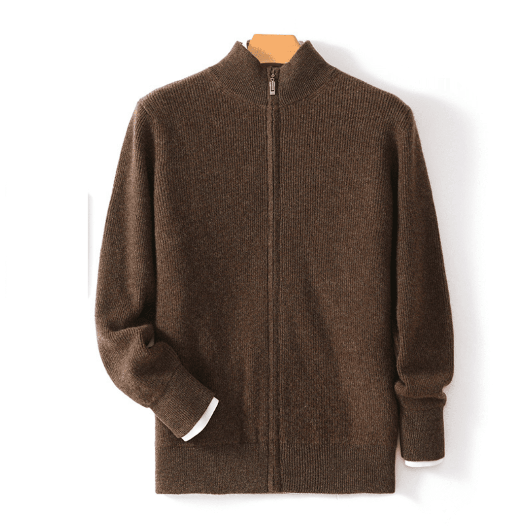 Langford Merino Sweater™ The Windsor Zip - Through - Langford Maison