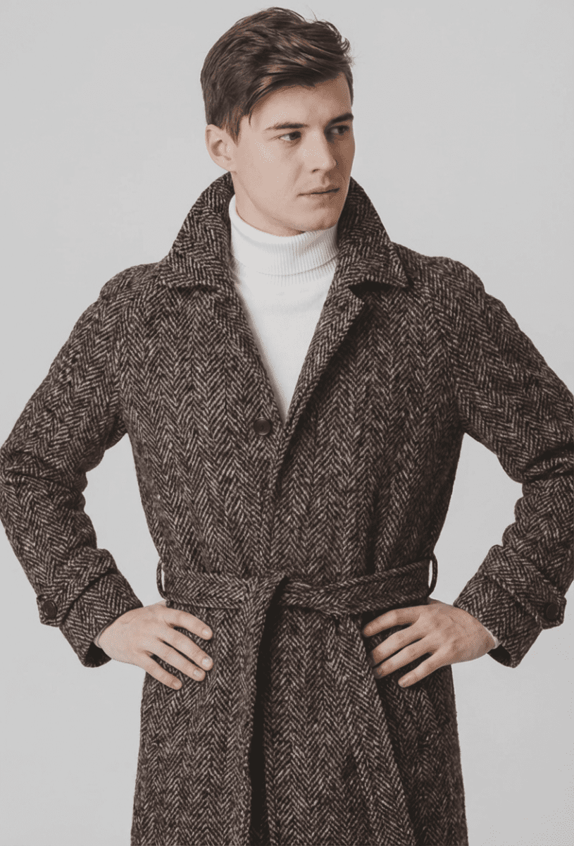 Langford Overcoat™ Heritage Mocha Tweed - Langford Maison