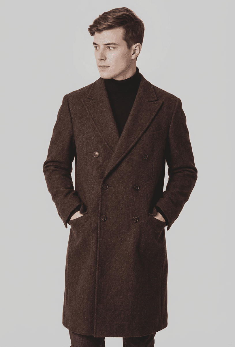 Langford Overcoat™ Windsor Chestnut Wool - Langford Maison