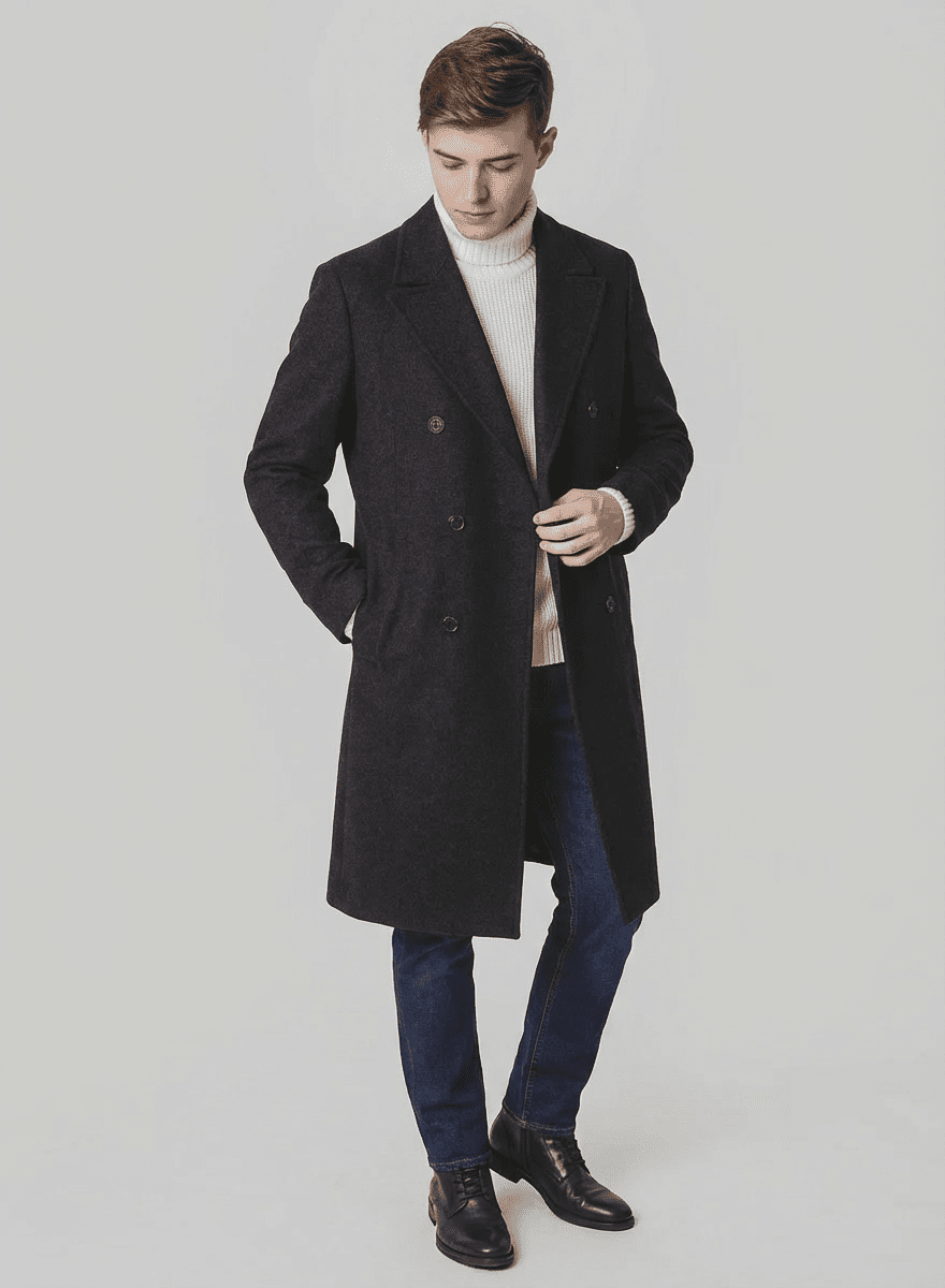Langford Peacoat™ The Kensington Herringbone - Langford Maison