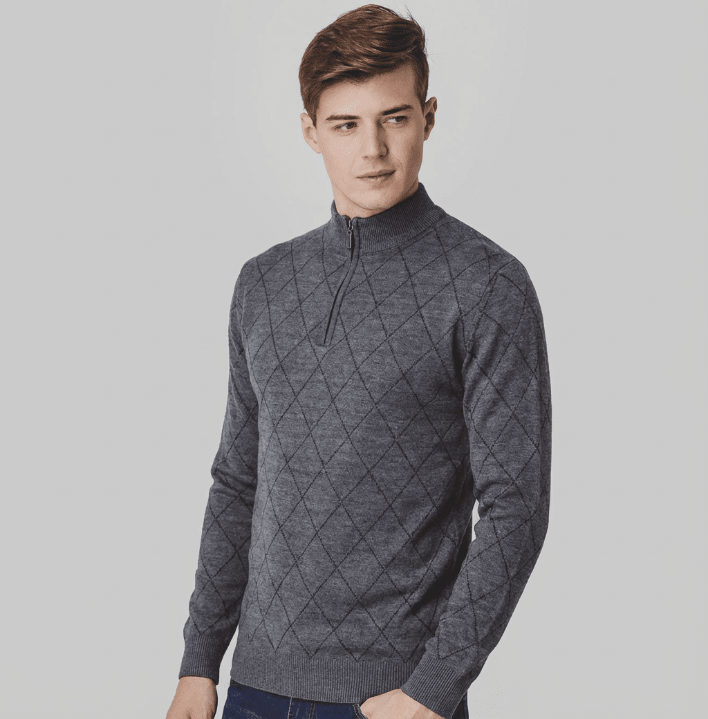 Langford Sweater™ Quilted - Pattern Half - Zip - Langford Maison