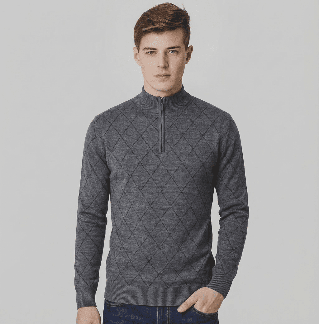 Langford Sweater™ Quilted - Pattern Half - Zip - Langford Maison