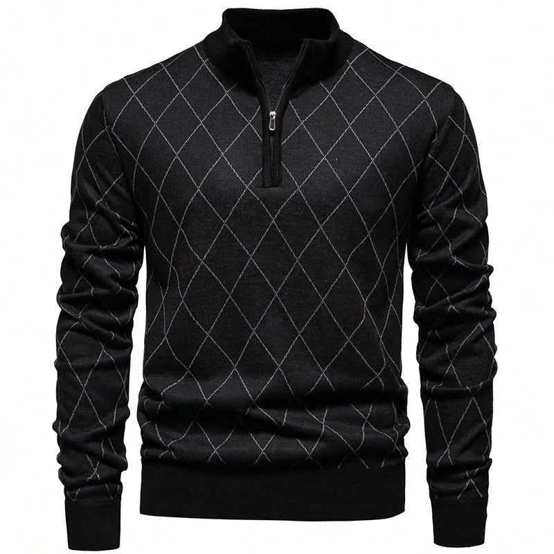 Langford Sweater™ Quilted - Pattern Half - Zip - Langford Maison